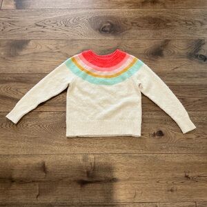 Gymboree Cream Sweater with Red and Green Accents